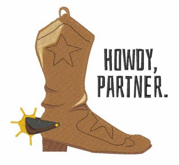 Picture of Howdy Partner Machine Embroidery Design