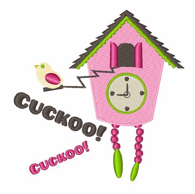 Cuckoo! Machine Embroidery Design