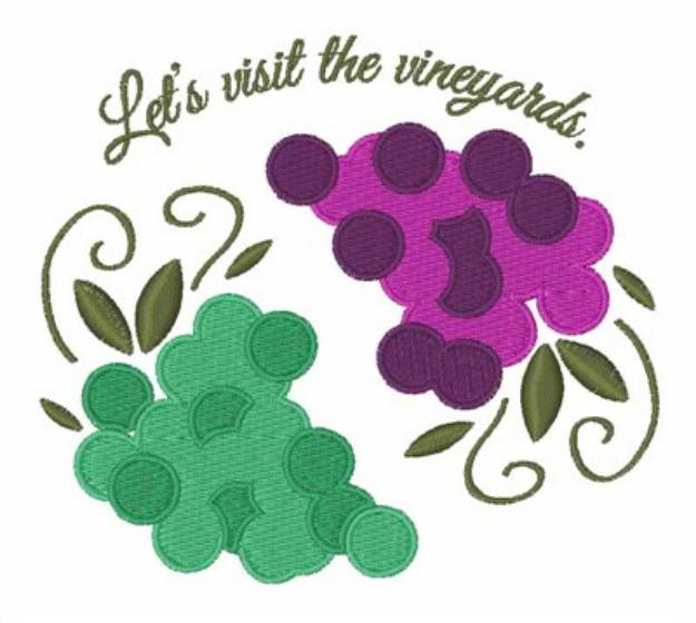 Picture of Visit Vineyards Machine Embroidery Design