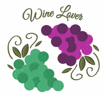 Wine Lover Machine Embroidery Design