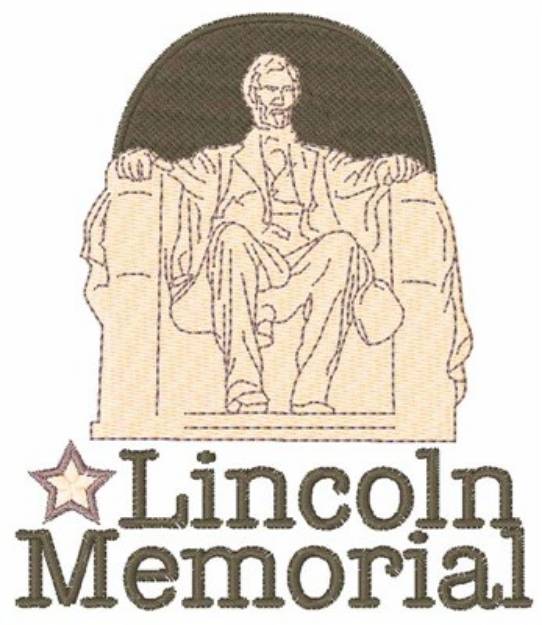 Picture of Lincoln Memorial Machine Embroidery Design