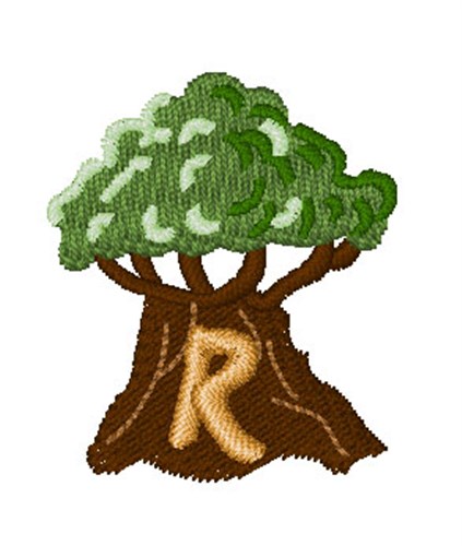 Trees Font R Machine Embroidery Design