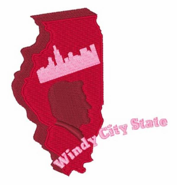 Picture of Windy City State Machine Embroidery Design