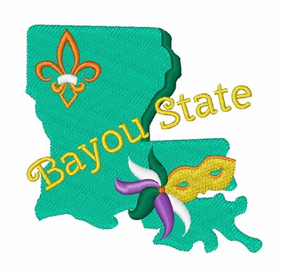 Bayou State Machine Embroidery Design