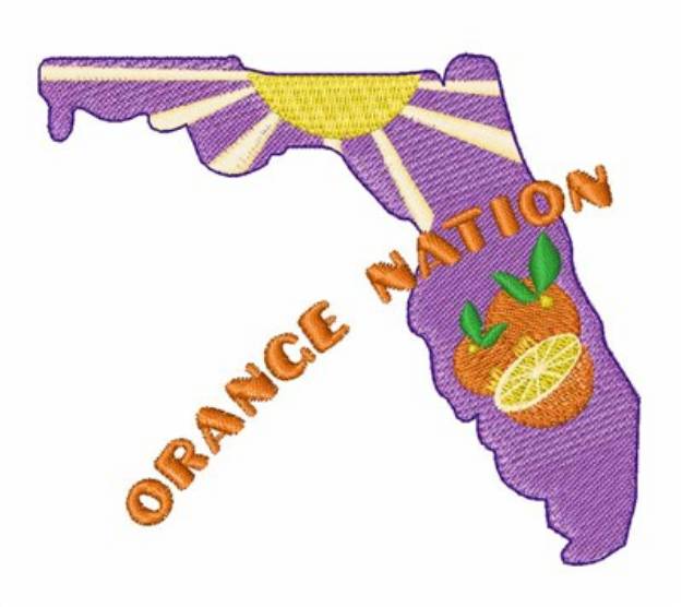 Picture of Orange Nation Machine Embroidery Design