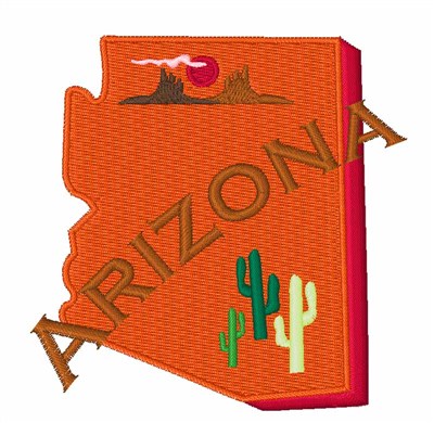 State Of Arizona Machine Embroidery Design