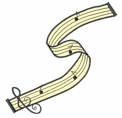 Music Notes Machine Embroidery Design