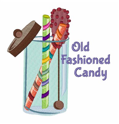 Old Fashioned Candy Machine Embroidery Design