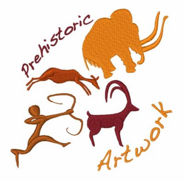 Picture of Prehistoric Artwork Machine Embroidery Design