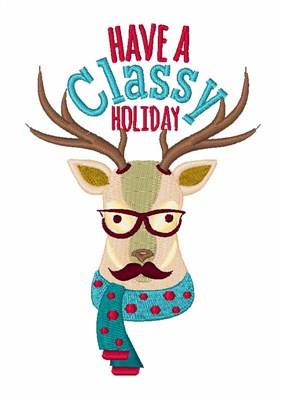 Classy Holiday Machine Embroidery Design