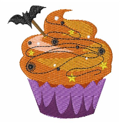 Halloween Cupcake Machine Embroidery Design