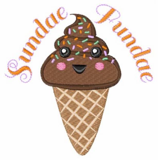 Picture of Sundae Fundae Machine Embroidery Design