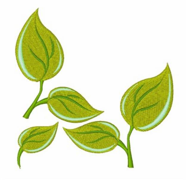 Picture of Green Leaves Machine Embroidery Design