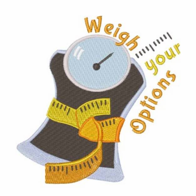 Picture of Weigh Your Options Machine Embroidery Design