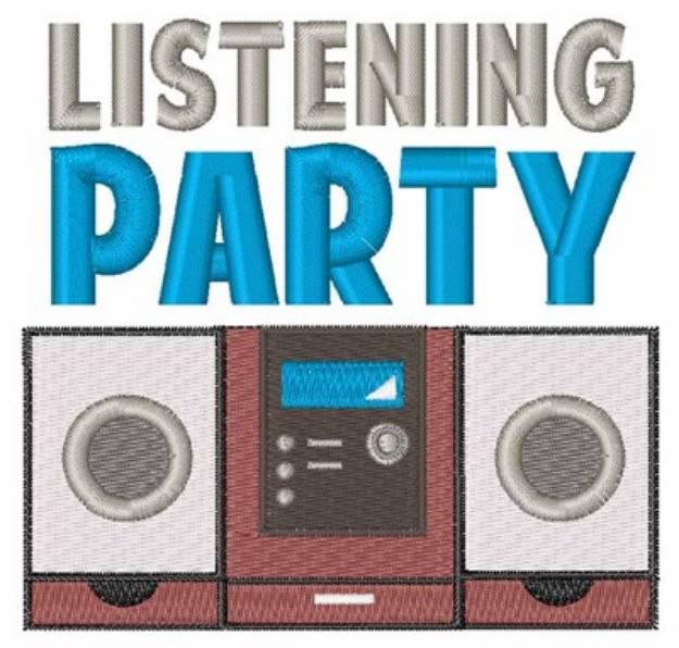 Picture of Listening Party Machine Embroidery Design