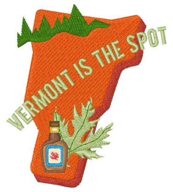 Picture of Vermont Is The Spot Machine Embroidery Design