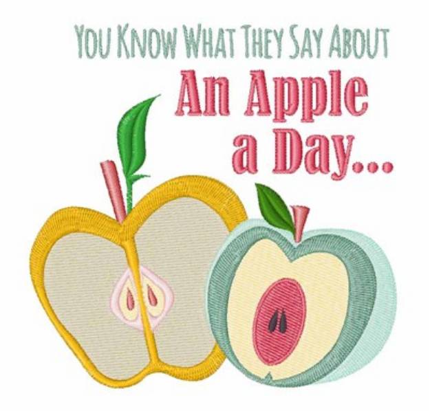 Picture of Apple A Day Machine Embroidery Design