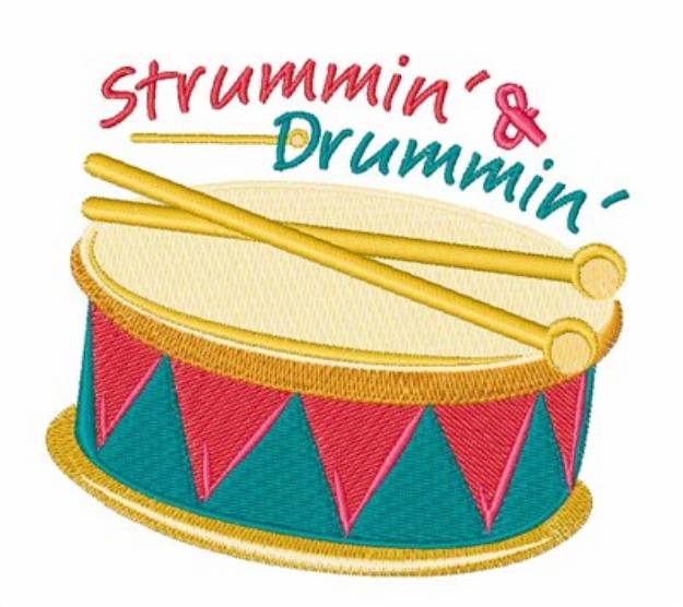 Picture of Strummin & Drummin Machine Embroidery Design