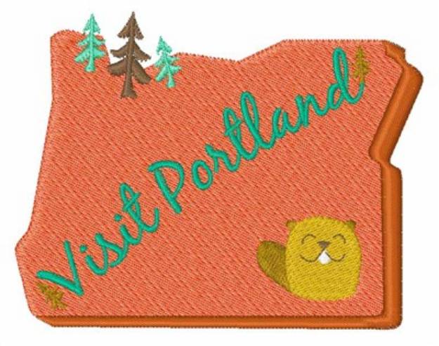 Picture of Visit Portland Machine Embroidery Design