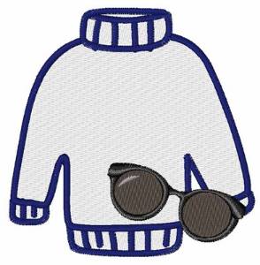 Picture of Sweater & Glasses Machine Embroidery Design