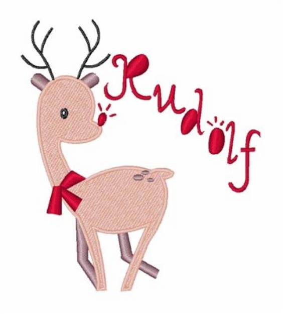 Picture of Rudolf Reindeer Machine Embroidery Design