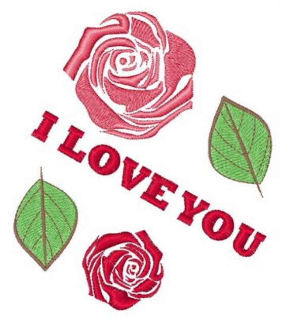 Picture of I Love You Machine Embroidery Design