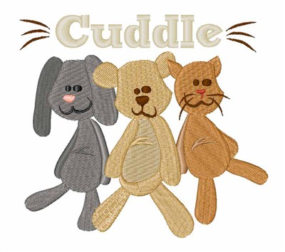 Cuddle Animals Machine Embroidery Design