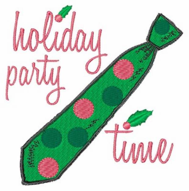 Picture of Holiday Party Necktie Machine Embroidery Design