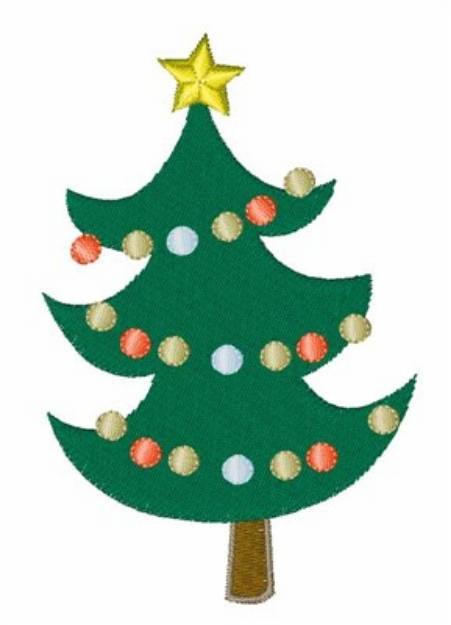 Picture of Merry Christmas Tree Machine Embroidery Design