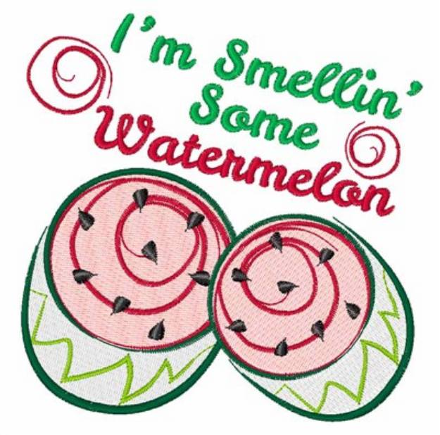 Picture of Smell Some Watermelon Machine Embroidery Design