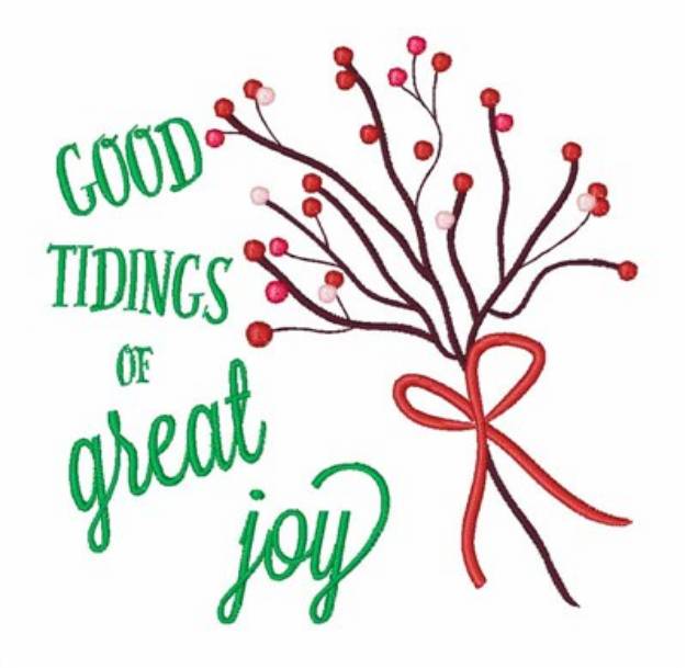 Picture of Good Tidings Holly Machine Embroidery Design