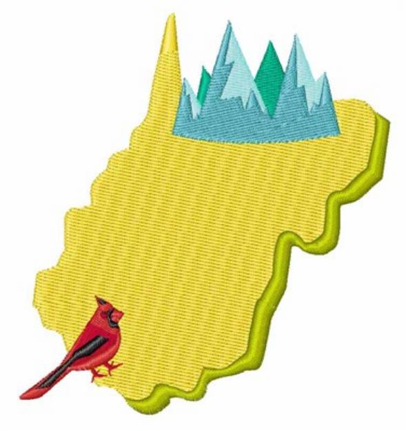 Picture of State Of  West Virginia Machine Embroidery Design