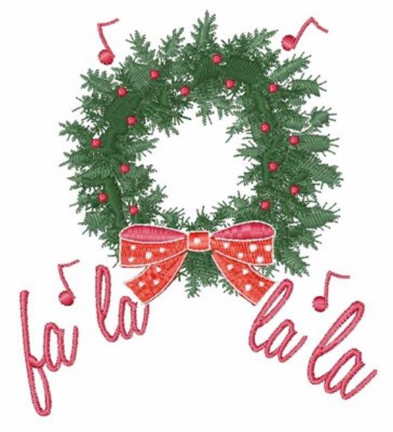 Picture of Fa La La Wreath Machine Embroidery Design