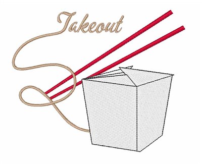 Takeout Machine Embroidery Design