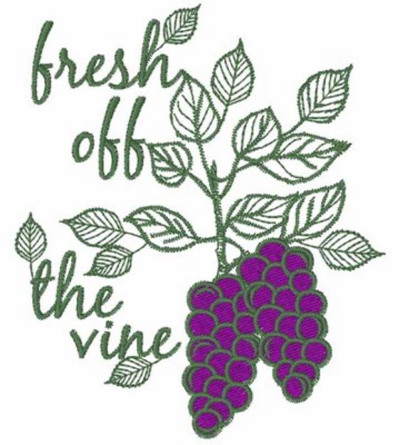 Picture of Fresh Grapes Machine Embroidery Design