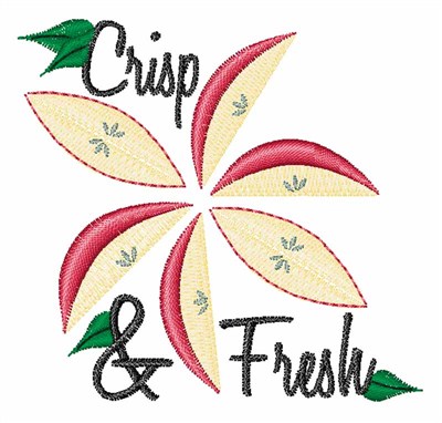Crisp & Fresh Apples Machine Embroidery Design