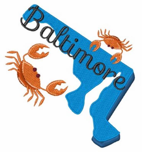 Picture of Baltimore Crabs Machine Embroidery Design