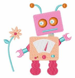 Picture of Cute Robot Machine Embroidery Design