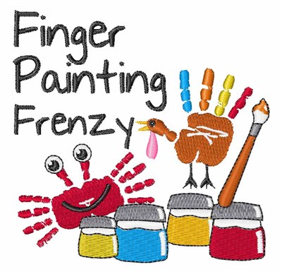 Finger Painting Frenzy Machine Embroidery Design