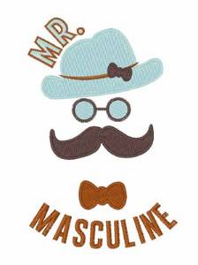 Picture of Mr Masculine Machine Embroidery Design