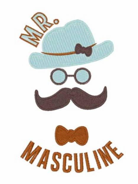 Picture of Mr Masculine Machine Embroidery Design