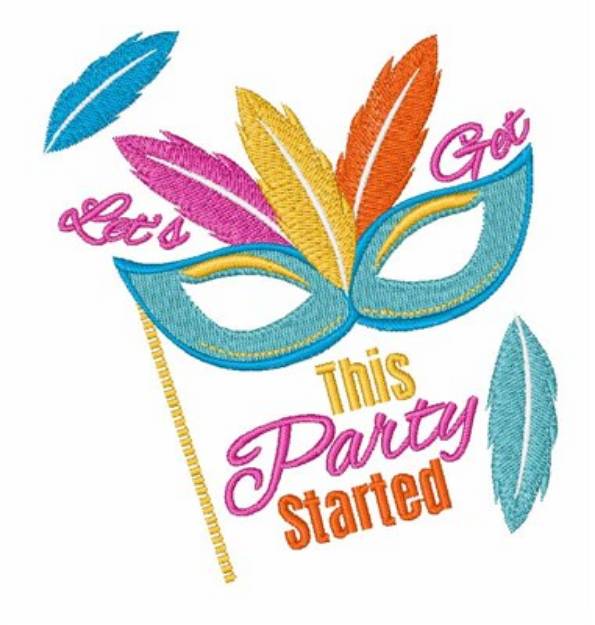 Picture of Get The Party Started Machine Embroidery Design