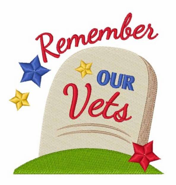 Picture of Remember Our Vets Machine Embroidery Design