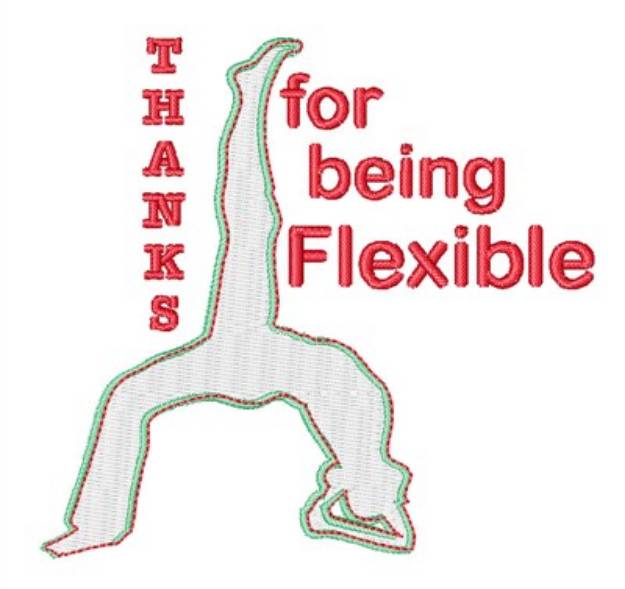 Picture of Thanks For Being Flexible Machine Embroidery Design