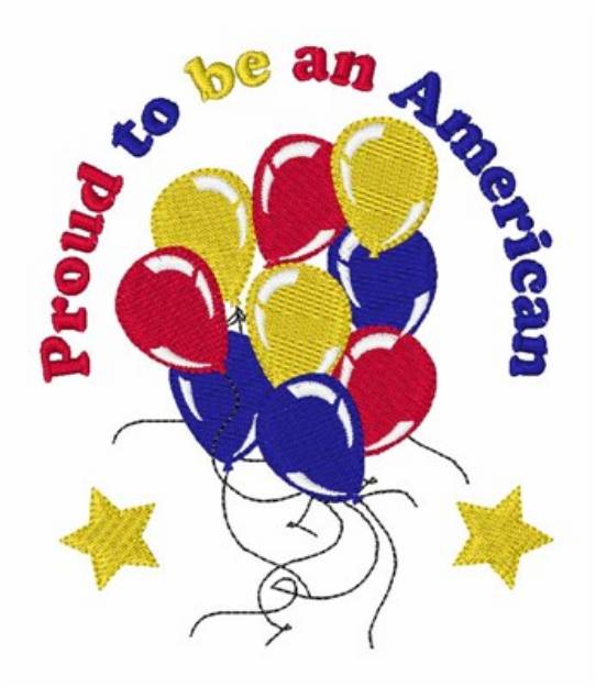 Picture of Proud To Be American Machine Embroidery Design