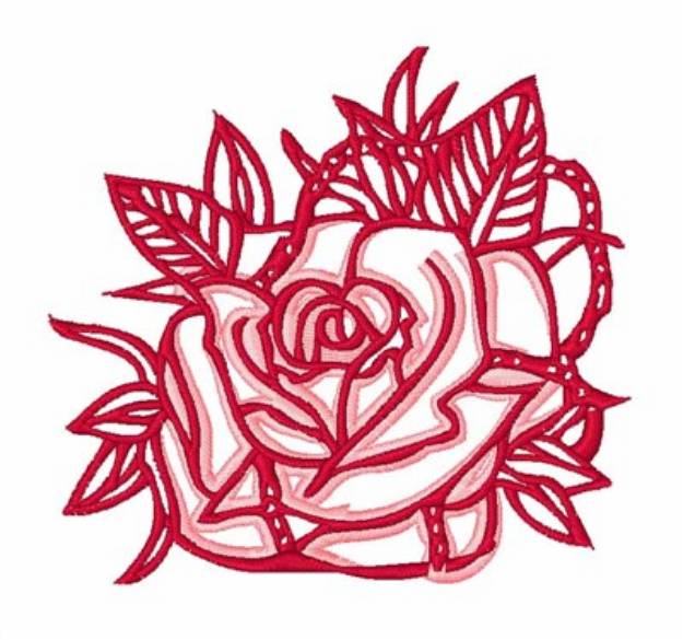 Picture of Rose I Love You Machine Embroidery Design