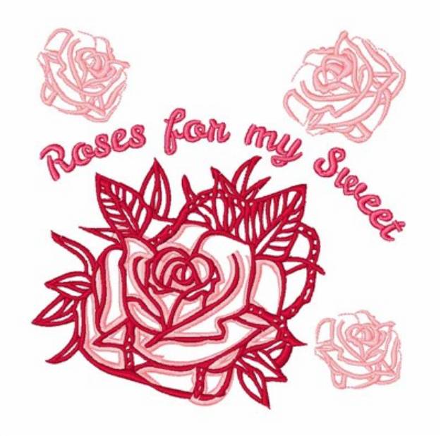 Picture of Roses For My Sweet Machine Embroidery Design