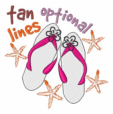 Tan Lines Optional Machine Embroidery Design