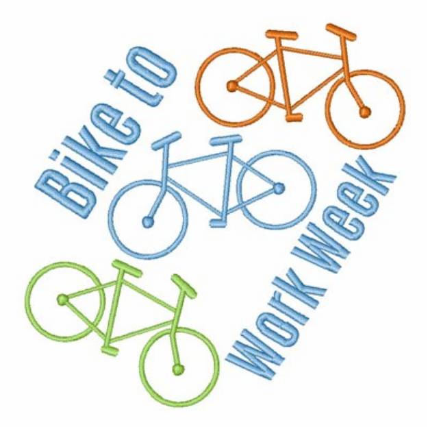 Picture of Bike To Work Week Machine Embroidery Design