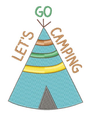Lets Go Camping Machine Embroidery Design